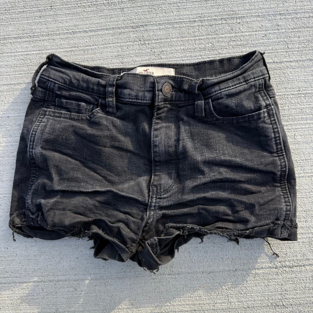 Hollister Short Shorts Black High Rise Jean Size 0 W24